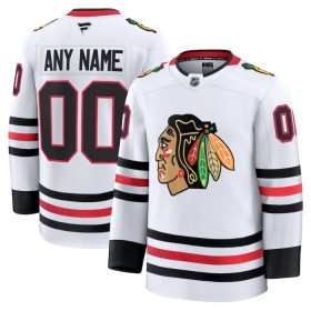 Chicago Blackhawks Fanatics Premium Custom 2024-25 Auswärts Weiss Trikot - Herren